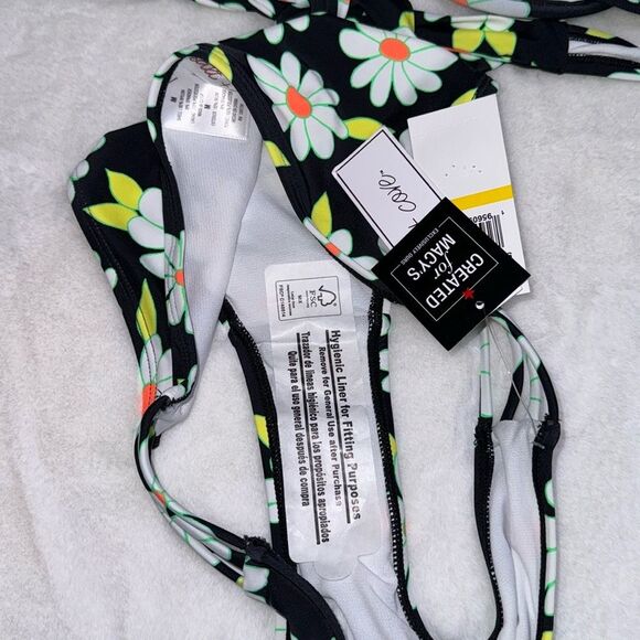 SALT + COVE Juniors' Daisy Dance Strappy Underwire Push-Up Bikini Set Size M - Picture 9 of 12
